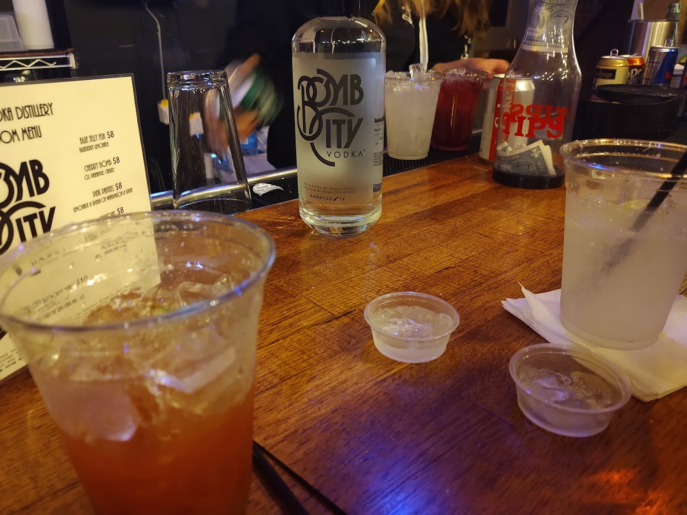 Bomb City vodka tasting
