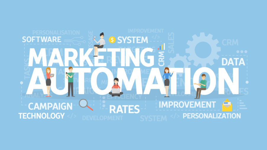 Marketing automation concept illustration.