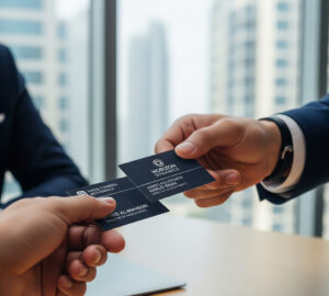 Custom business card service available in Dubai